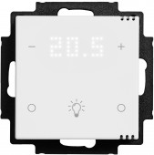 Pushbutton 1-gang, room climate sensor CO2 with Icons, wh