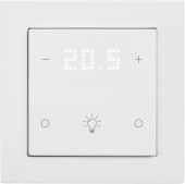 Pushbutton 1-gang, Roomthermostat with Display & Icons, wh