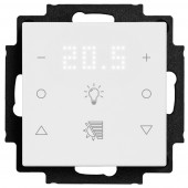 Pushbutton 6-gang,2x temp.w.display,2x light,2x shutter,I/O