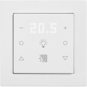Pushbutton 6-gang,2x temp.w.display,2x light,2x shutter,I/O