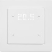 Pushbutton sensor 4-gang, 2x temp. w. display,2x neutral,I/O