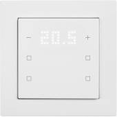 Pushbutton sensor 6-gang, 2x temp. w. display,4x neutral,I/O