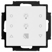 Pushbutton sensor 6-gang,4x light,2x shutter,I/O,room therm.