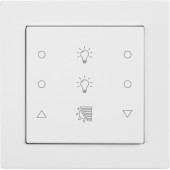 Pushbutton sensor 6-gang,4x light,2x shutter,I/O,room therm.