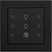 Pushbutton sensor 6-gang,4x light,2x shutter,I/O,room therm.