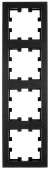 Rama 4 aparate, CUBIC, negru
