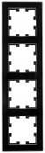 Rama patru module, sticla neagra