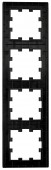 Rama patru module, sticla neagra
