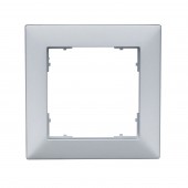 Rama pentru 1 aparat cu dimensiuni de 55x55mm, argintie