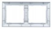 Rama pentru 2 aparate cu dimensiuni de 55x55mm, argintie