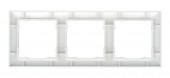 Rama pentru 3 aparate cu dimensiuni de 55x55mm, argintie