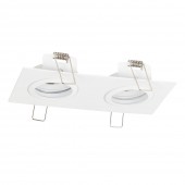 Rama spot dubla Azer GU10 70X2mm, alb, Metsan