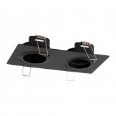 Rama spot dubla Azer GU10 70X2mm, negru, Metsan