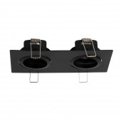 Rama spot dubla Azer GU10 70X2mm, negru, Metsan