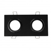 Rama spot dubla Azer GU10 70X2mm, negru, Metsan