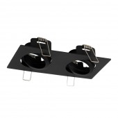 Rama spot dubla Azer GU10 70X2mm, negru, Metsan