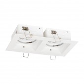 Rama spot dublu Zara 2XGU10 180X100mm, alb, Metsan
