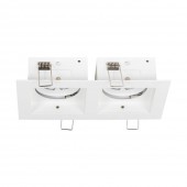 Rama spot dublu Zara 2XGU10 180X100mm, alb, Metsan