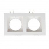 Rama spot dublu Zara 2XGU10 180X100mm, alb, Metsan