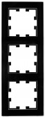 Rama trei module, sticla neagra