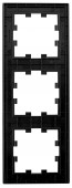 Rama trei module, sticla neagra