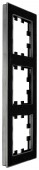 Rama trei module, sticla neagra