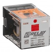 Releu brosabil, 11 pini, 3 CC, 230V c.a., 10A