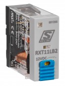 Releu industrial ingust, 1CC, 12V c.c. 10A, LED+dioda prot.