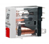 Releu industrial ingust, 1CC, 24V c.a., 10A, LED
