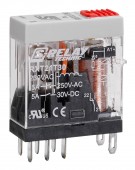 Releu industrial ingust, 2CC, 230V c.a., 5A, LED