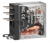 Releu industrial ingust, 2CC, 24Vc.c., 5A, f glisier blocare