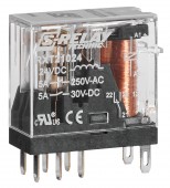 Releu industrial ingust, 2CC, 24Vc.c., 5A, f glisier blocare
