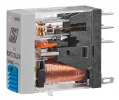 Releu industrial ingust, 2CC, 24Vc.c., 5A, LED+dioda prot.