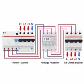 RELEU TRIFAZIC  DIGITAL DE PROTECTIE TENSIUNE 380V, 1- 80A, STVP-936--80A, REC. AUTOMATA