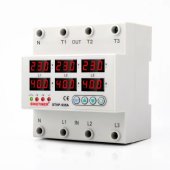 Releu TRIFAZIC , SINOTIMER,  de protectie tensiune afisata 220V, 1-40A, recuperare automata