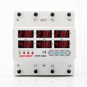 Releu TRIFAZIC , SINOTIMER,  de protectie tensiune afisata 220V, 1-40A, recuperare automata