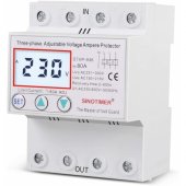 RELEU TRIFAZIC DIGITAL DE PROTECTIE TENSIUNE 380V, 1-63A, STVP-936-63A, RECUPERARE AUTOMATA