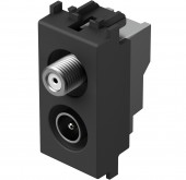 SAT-TV endsocket 1M 1dB, black