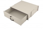 Sertar tastatura si mouse, 19”, 3U, D=400, RAL7035