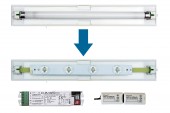 Set 4x1W ERT LED banda inloc. + LPU 1h-8h + Akku 9,6V/ 2,0Ah