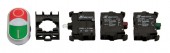 Set complet buton dublu rosu/verde 24V