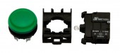 Set complet lampa semnalizare, scund, verde, 230V
