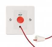 Set de apelare cu snur si buton, alb