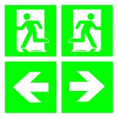 Set de pictograme pentru NLPM.. 2x om/usa, 2x sageti