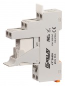 SET: PCB Relay, 2 CO, 8A, 230VAC, 5mm/Socket/Retaining clip
