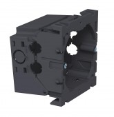 Single socket outlet box for Signa Base, grey