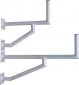 Sist.Fix.perete DP=970mm,H=250mm,2x(175x175mm),D50mm,Al