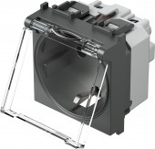 Socket anth, higher protection cover, transparent lid 16A
