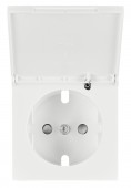 Socket cover with lid, VISIO S 55, white