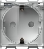 Socket silver, higher protection cover, transparent lid 16A